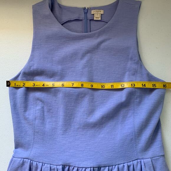 J. Crew Periwinkle Sleeveless Knee Length Dress with Pockets Sz M - Picture 10 of 14